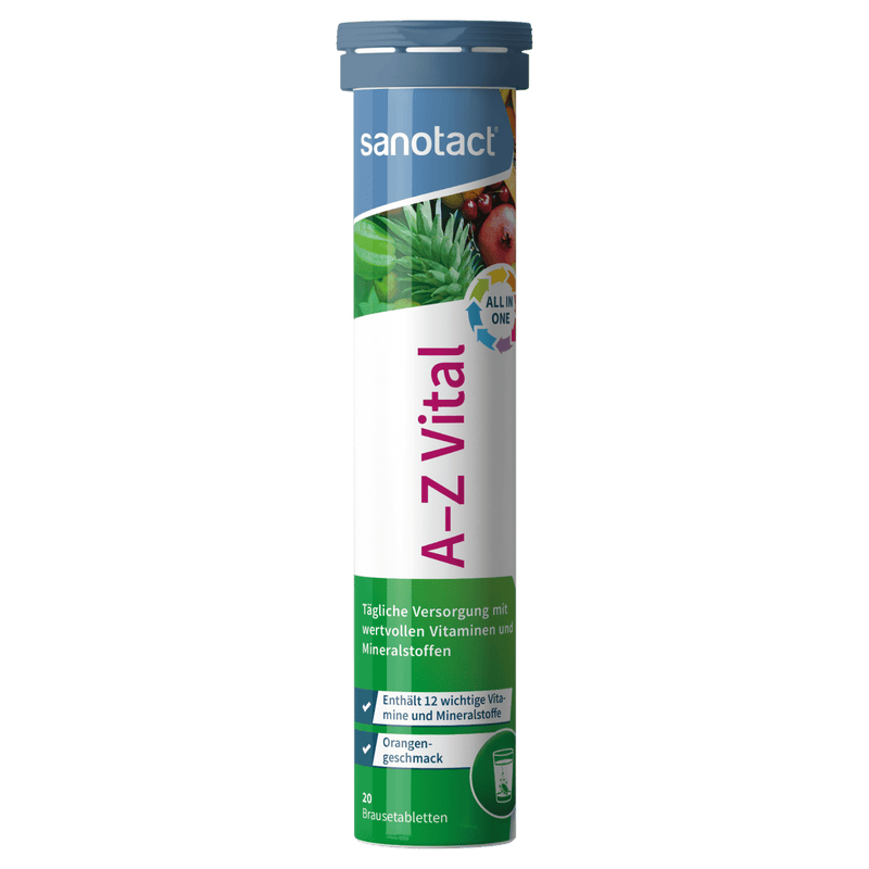 sanotact GmbH - A-Z Vital Brausetabletten mit 12 Vitaminen und Mineralien