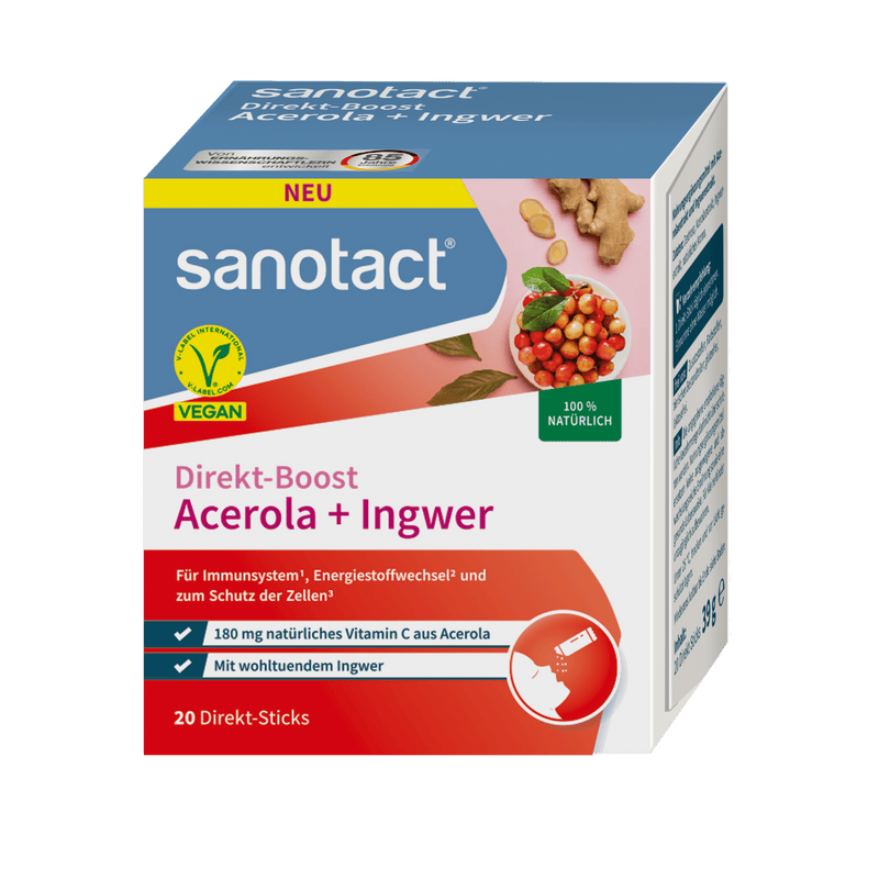 sanotact GmbH - Direkt-Boost Acerola + Ingwer Sticks