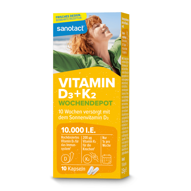 sanotact GmbH - Vitamin D3 + K2 - Wochendepot