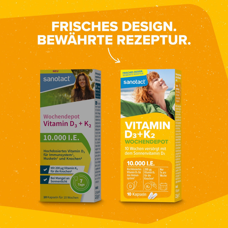 sanotact GmbH - Vitamin D3 + K2 - Wochendepot