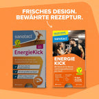sanotact GmbH - EnergieKick Kapseln mit Koffein und Taurin für Nerven und Energie, links alte Verpackung, rechts neue Packung
