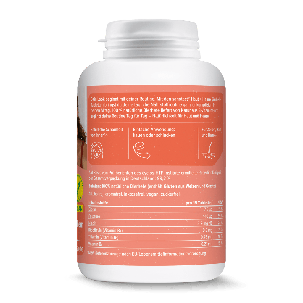 sanotact GmbH - Haut + Haare Bierhefe Tabletten