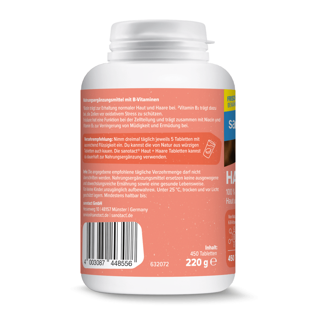 sanotact GmbH - Haut + Haare Bierhefe Tabletten