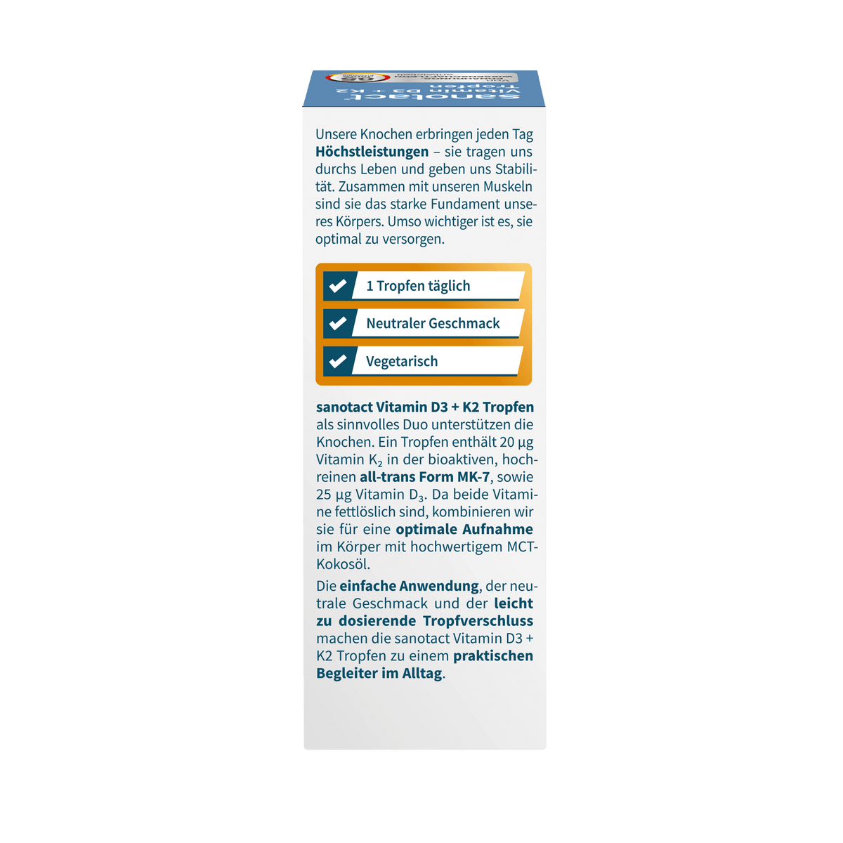 sanotact GmbH - Vitamin D3 + K2 Tropfen