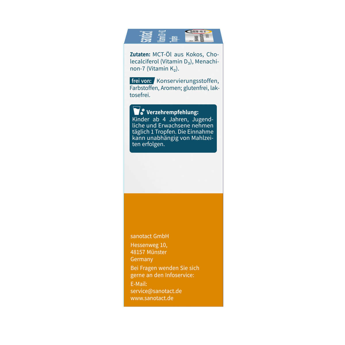 sanotact GmbH - Vitamin D3 + K2 Tropfen