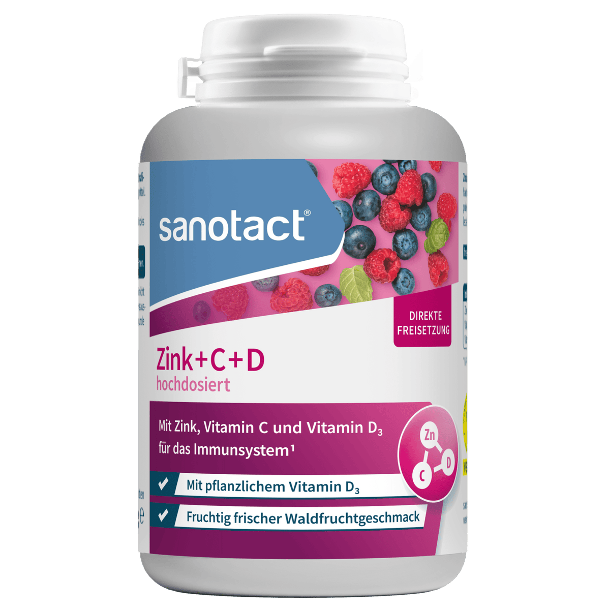 sanotact GmbH - Zink + C +D hochd. Waldbeere