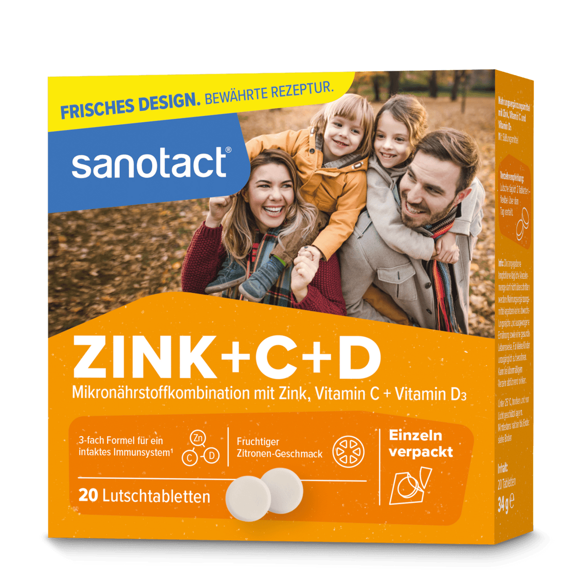 sanotact GmbH - Zink + C + D Lutschtabletten